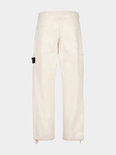 Stone Island Ivory Recycled Cotton Gabardine Trousers