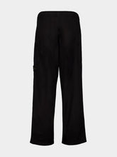 Stone Island Black Relaxed Fit Trousers with Logo