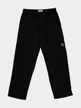 Stone Island Black Relaxed Fit Trousers with Logo