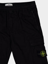 Stone Island Black Supima Cotton Cargo Trousers