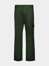 Stone Island Juniper Green Stretch Cotton Chinos