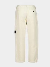 Stone Island Ivory Organic Cotton Corduroy Trousers
