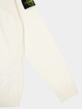 Stone Island Ivory Stretch Wool Half-Button Jumper