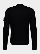 Stone Island Black Full Rib RWS Wool Jumper