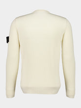 Stone Island Ivory Full Rib RWS Wool Jumper