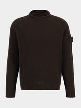 Stone Island Dark Brown Virgin Wool Crewneck Sweater