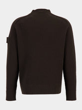 Stone Island Dark Brown Virgin Wool Crewneck Sweater