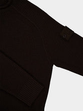 Stone Island Dark Brown Virgin Wool Crewneck Sweater