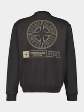 Stone Island Lead Grey Printed Cotton Sweatshirt