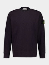 Stone Island Ink Blue Vanisé Cotton Crewneck Sweatshirt