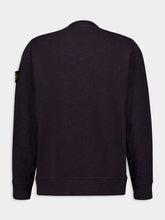 Stone Island Ink Blue Vanisé Cotton Crewneck Sweatshirt