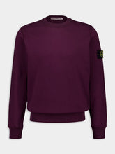 Stone Island Crewneck Sweatshirt in Amaranth Organic Cotton Fleece