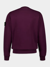 Stone Island Crewneck Sweatshirt in Amaranth Organic Cotton Fleece