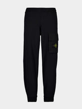 Stone Island Black Organic Cotton Fleece Joggers