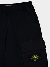Stone Island Black Organic Cotton Fleece Joggers