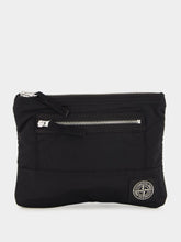 Stone Island Black Coated Nylon Metal ECONYL® Pouch