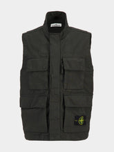 Stone Island Lead Grey Canvas Utility Vest