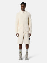 Stone Island Ivory Natural Cotton Gabardine Bermuda Shorts