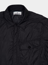 Stone Island Long-Sleeve Button-Down Collar Jacket in Black