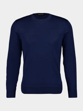 Tom Ford Midnight Blue Fine Wool Crew Jumper