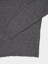 Tom Ford Light Charcoal Brushed Cashmere Crew Neck Sweater