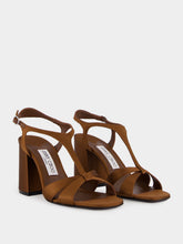 Jimmy Choo Kesia 45 Bronze Satin Sandals