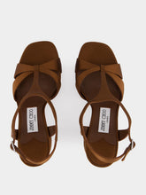 Jimmy Choo Kesia 45 Bronze Satin Sandals