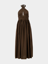 Matteau Chocolate Keyhole Halter Midi Dress