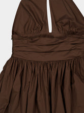 Matteau Chocolate Keyhole Halter Midi Dress
