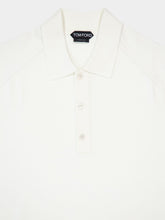 Tom Ford White Fine Merino Wool Knit Polo