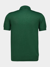 Tom Ford Forest Green Silk and Linen Polo Shirt
