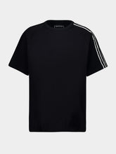 Y-3 Black 3-Stripes Raw Edge T-Shirt