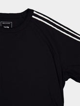 Y-3 Black 3-Stripes Raw Edge T-Shirt