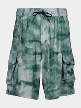 Y-3 Green AOP Nylon Cargo Shorts