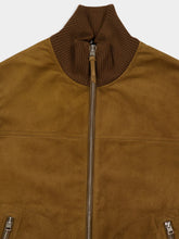 Tom Ford Tobacco Brown Suede Zip-Up Jacket