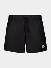 Moncler Black Nylon Swim Shorts