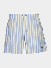 Moncler Blue Striped Swim Shorts