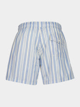 Moncler Blue Striped Swim Shorts
