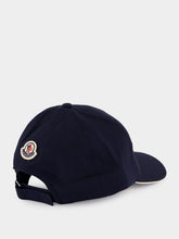 Moncler Blue Logo Cotton Baseball Cap