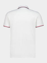 Moncler White Tricolour Cotton Polo Shirt