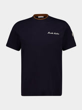 Moncler Navy Embroidered Cotton T-Shirt