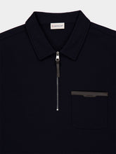 Moncler Dark Blue Cotton Half-Zip Sweatshirt