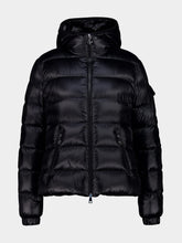 Moncler Black Glesse Hooded Short Down Jacket