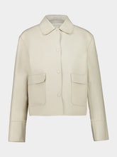 Moncler Ivory Haricot 3-in-1 Leather Down Shirt Jacket