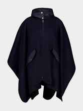 Moncler Dark Blue Wool Cape