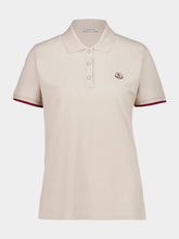 Moncler Tan Logo Cotton Piquet Polo Shirt