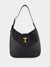 Tom Ford Black Leather Monarch Medium Hobo Bag