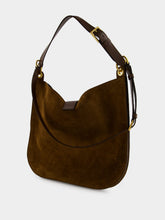 Tom Ford Whisky Brown Suede Leather Tara Large Crossbody