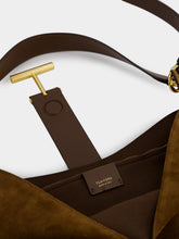 Tom Ford Whisky Brown Suede Leather Tara Large Crossbody