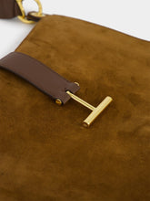 Tom Ford Whisky Brown Suede Leather Tara Large Crossbody